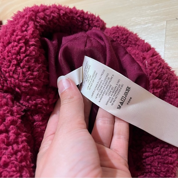 FREE PEOPLE Womens So Cozy Slouchy Moto Jacket Fuzzy Fleece Size Large - Picture 7 of 9